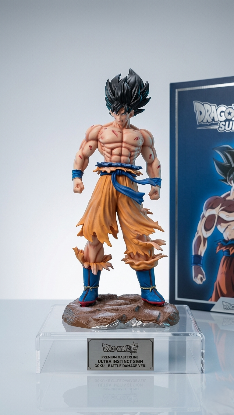 Dragon Ball Super Premium Instinct Sign Goku Figure – Battle Damage Ver