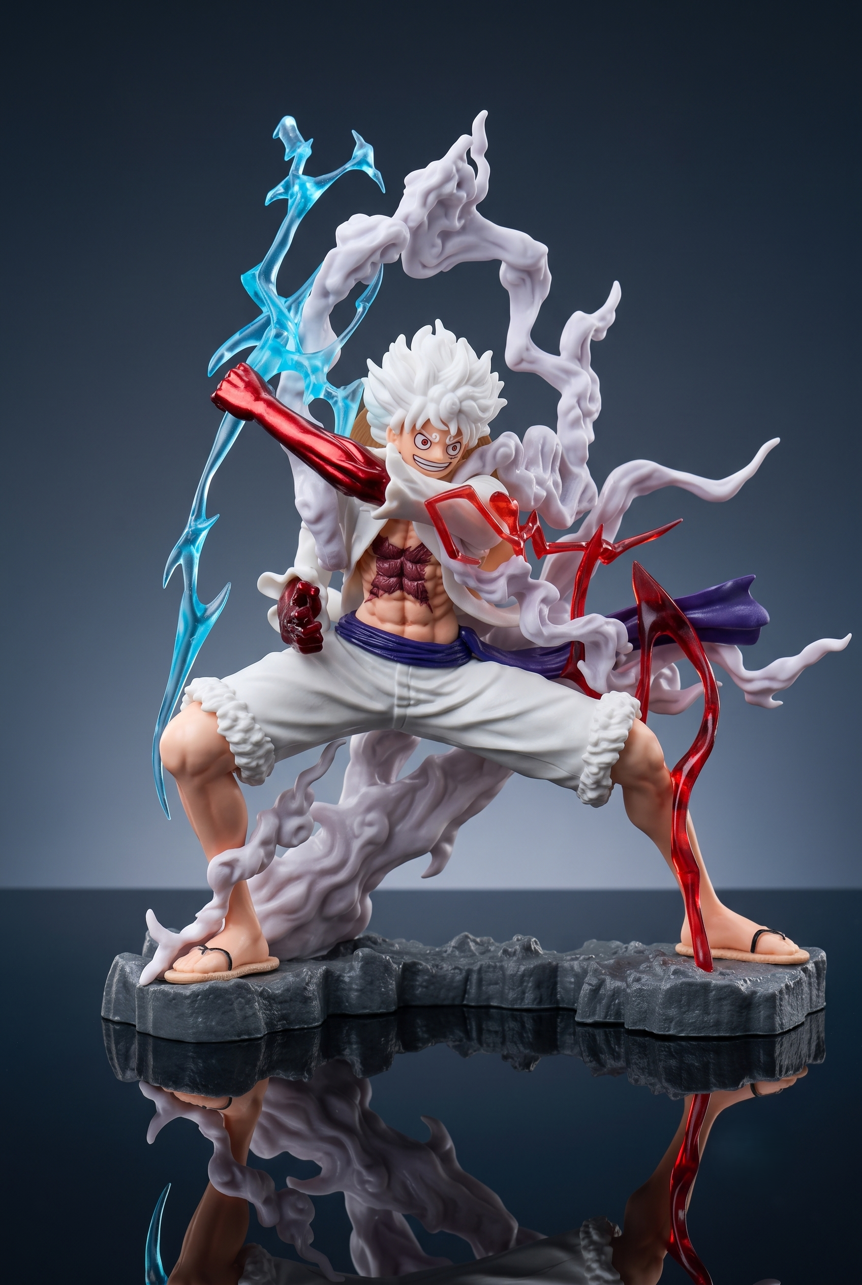 One Piece: Monkey D. Luffy Gear 5 22cm Figure – Sun God Lightning Edition