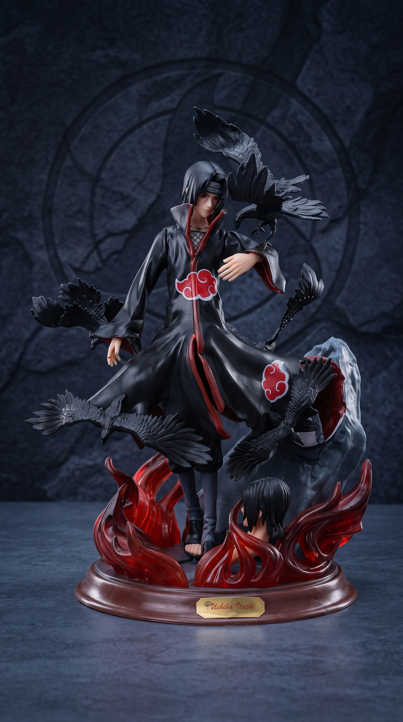 Naruto Shippuden: Itachi Uchiha 25cm Figure – Akatsuki Crow Diorama Edition