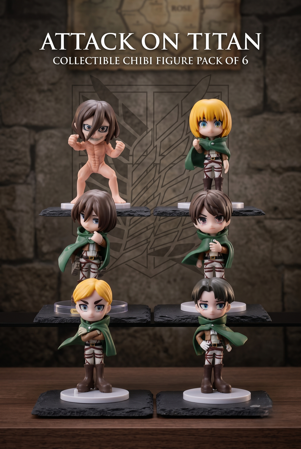 Attack on Titan HIghly Detailed: Complete Chibi Figure Pack – Scout Regiment & Titan Edition