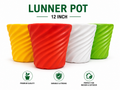 Lunner Pot Planter – Heavy-Duty Spiral Swirl Indoor & Outdoor Garden Pot
