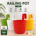 Hanging Railing Pots – Vibrant Weather-Resistant Planters