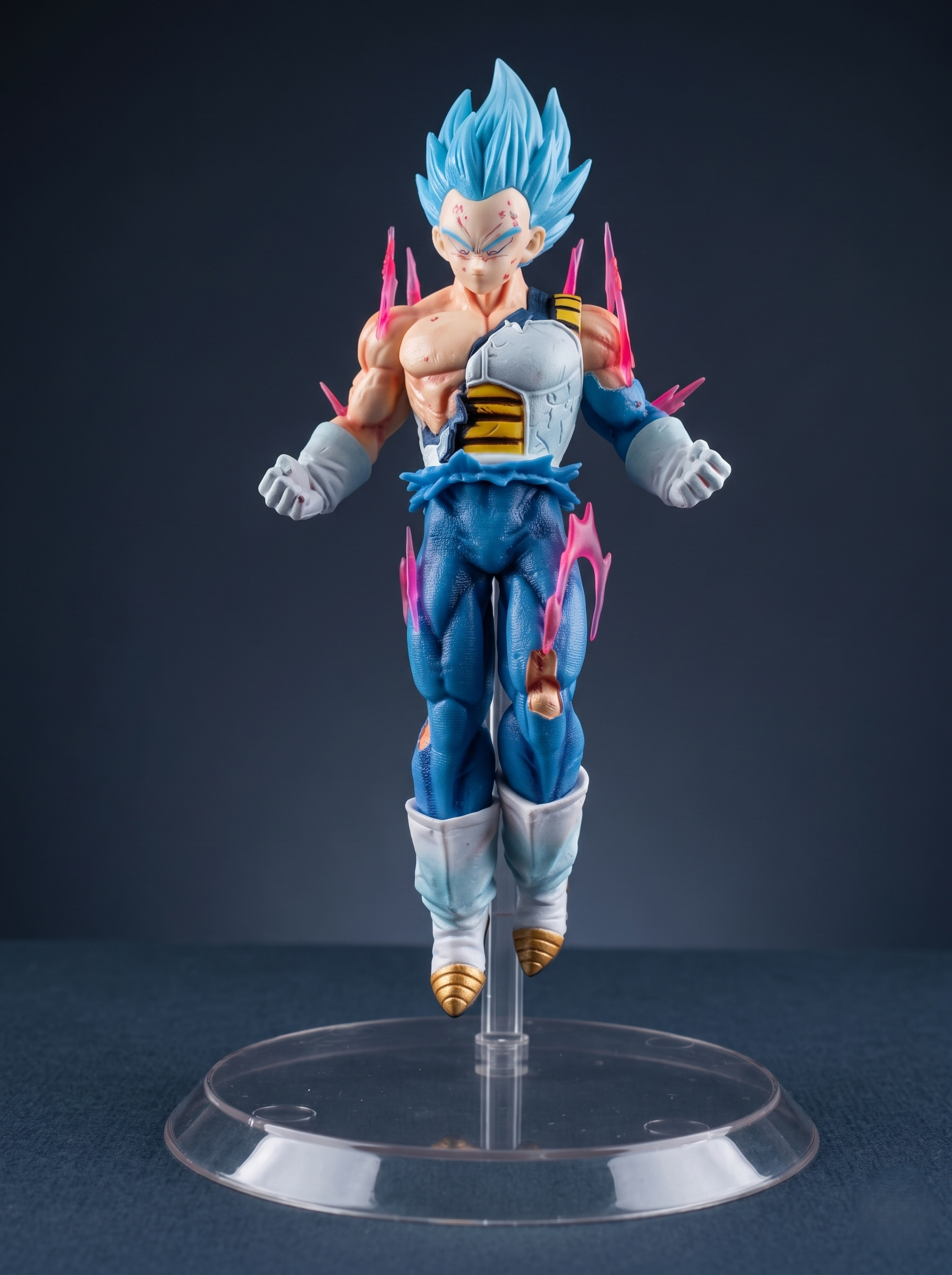 Dragon Ball Super: Vegeta 18cm Statue – Super Saiyan Blue Evolved Edition
